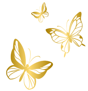 gold butterflies