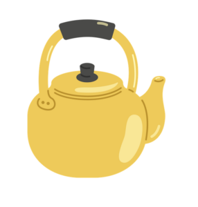 Kettle to represent sitting down to read a blog
